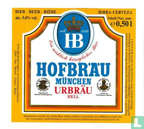 Hofbraü München Urbräu Hell