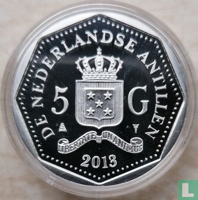 Netherlands Antilles 5 gulden 2013 (PROOF) "150th anniversary Abolition of slavery and liberation in the Dutch West Indies" - Image 1