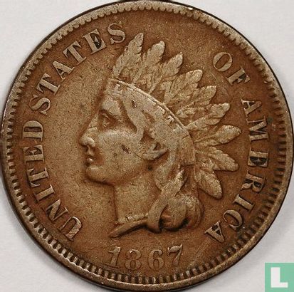 États-Unis 1 cent 1867 (type 1) - Image 1
