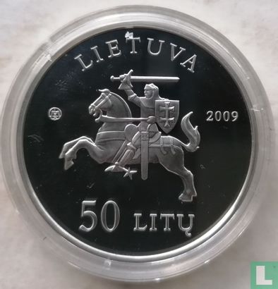 Lithuania 50 litu 2009 (PROOF) "Lithuanian nature - Silene lithuanica" - Image 1