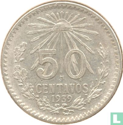Mexico 50 centavos 1939 - Image 1