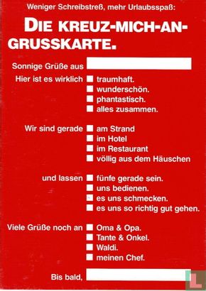 Werbekarte LTU  - "Kreuz-mich-an-Grusskarte" - Afbeelding 1