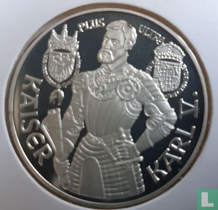 Oostenrijk 100 schilling 1992 (PROOF) "Kaiser Karl V" - Afbeelding 2