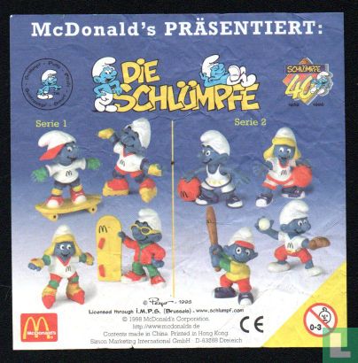 Beipackzettel Schlümpfe McDonalds 1998
