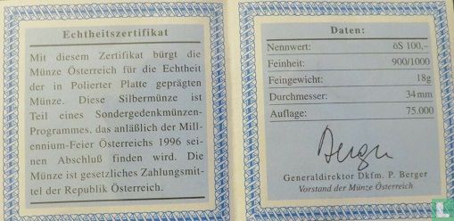 Autriche 100 schilling 1995 (BE) "First Republic" - Image 3