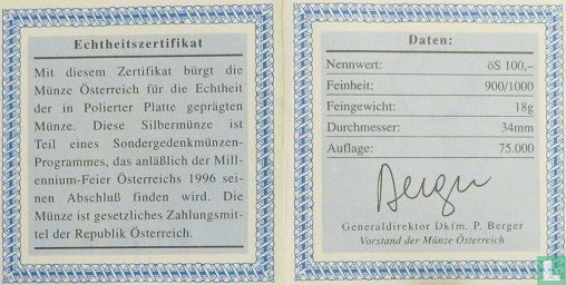 Oostenrijk 100 schilling 1994 (PROOF) "Kaiser Franz Joseph I" - Afbeelding 3