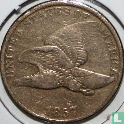 United States 1 cent 1857 (Flying eagle type) - Image 1