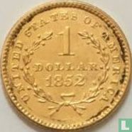 United States 1 dollar 1852 (Liberty head - without letter) - Image 1