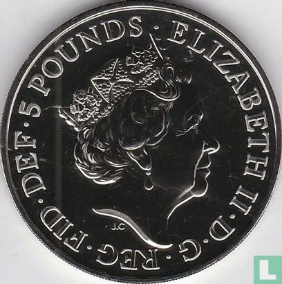 Verenigd Koninkrijk 5 pounds 2021 (koper-nikkel) "White Greyhound of Richmond" - Afbeelding 2