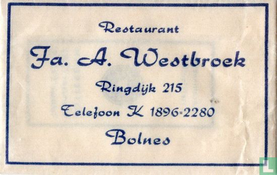 Restaurant Fa. A. Westbroek - Image 1