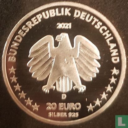 Duitsland 20 euro 2021 "100th anniversary Birth of Sophie Scholl" - Afbeelding 1