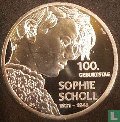 Allemagne 20 euro 2021 "100th anniversary Birth of Sophie Scholl" - Image 2