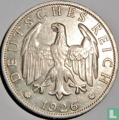Duitse Rijk 2 reichsmark 1926 (J) - Afbeelding 1