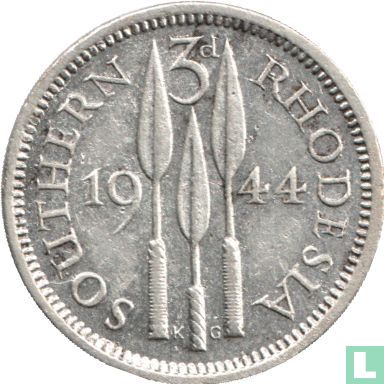 Zuid-Rhodesië 3 pence 1944 - Afbeelding 1