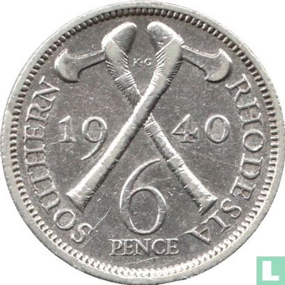 Rhodésie du Sud 6 pence 1940 - Image 1