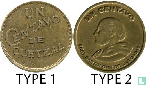 Guatemala 1 Centavo 1949 (Typ 2) - Bild 3