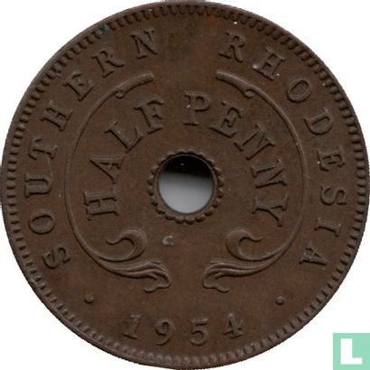 Rhodésie du Sud ½ penny 1954 - Image 1