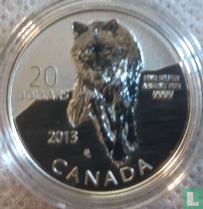 Canada 20 dollars 2013 (folder) "Wolf" - Afbeelding 2