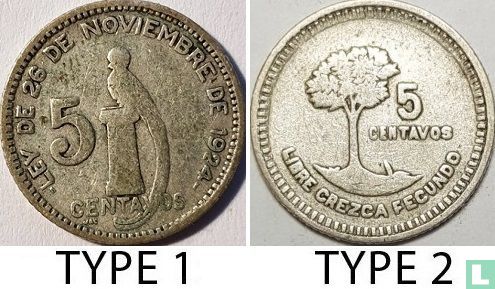 Guatemala 5 centavos 1949 (type 2) - Afbeelding 3