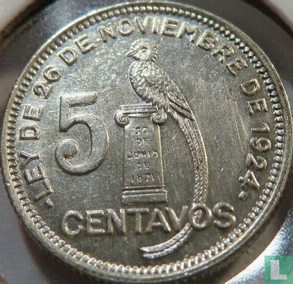 Guatemala 5 centavos 1928 - Image 2