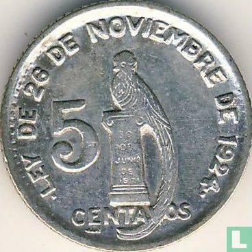 Guatemala 5 centavos 1945 - Image 2