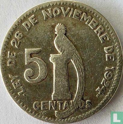 Guatemala 5 centavos 1944 - Image 2