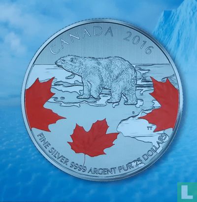 Canada 25 dollars 2016 (PROOF - folder) "True North" - Afbeelding 1