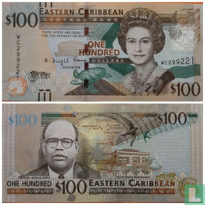 États des Caraïbes orientales 100 dollars