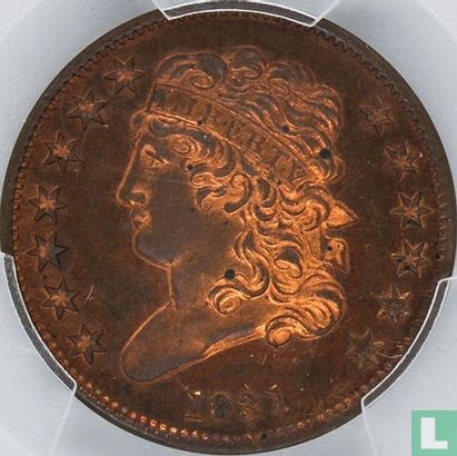 Verenigde Staten ½ cent 1831 (restrike - type 1) - Afbeelding 1