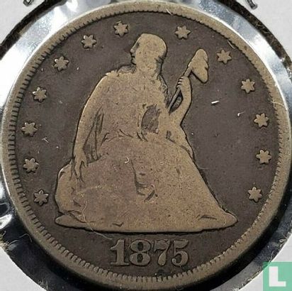 United States 20 cents 1875 (CC) - Image 1