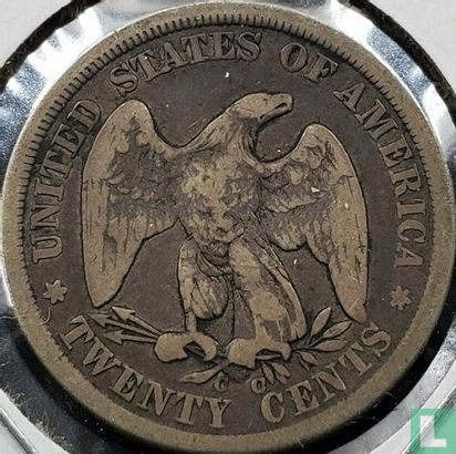 United States 20 cents 1875 (CC) - Image 2