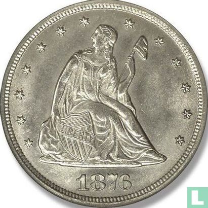 United States 20 cents 1876 (CC) - Image 1