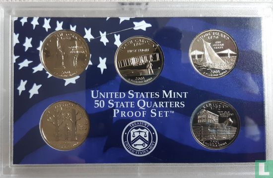 Verenigde Staten jaarset 2001 (PROOF) "50 state quarters" - Afbeelding 1