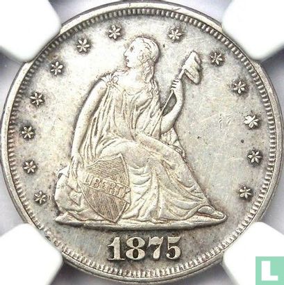 Verenigde Staten 20 cents 1875 (zonder letter) - Afbeelding 1
