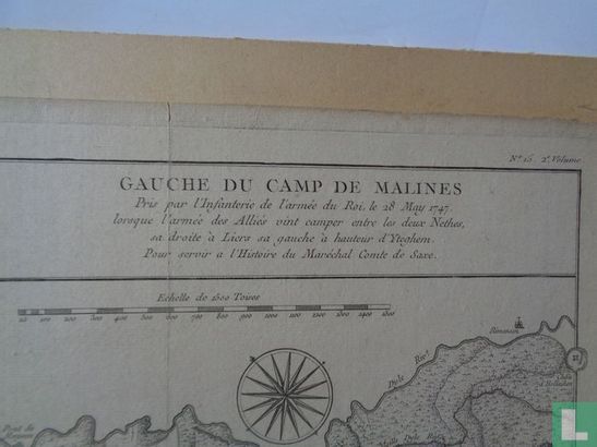  Gauche du camp de Malines. Pris par l'Infanterie de l'armée du Roi, le 28 May 1747 - Image 2