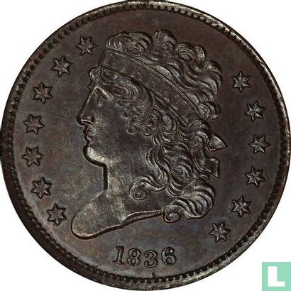 United States ½ cent 1836 (PROOF) - Image 1