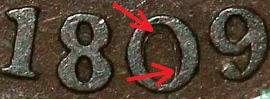 Vereinigte Staaten ½ Cent 1809 (Zirkel im 0) - Bild 3