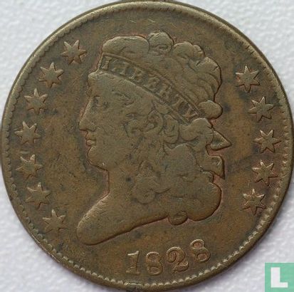 Verenigde Staten ½ cent 1828 (12 sterren) - Afbeelding 1