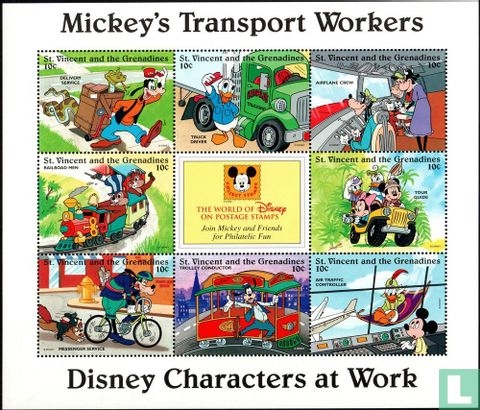 Les travailleurs des transports de Mickey