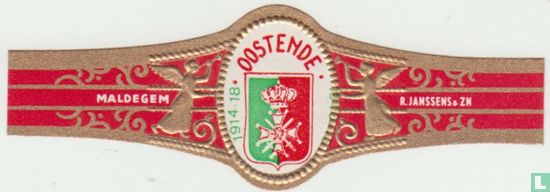 [Wapenschild] Oostende 1914-18 1940-45 - Maldegem - R. Janssens & Zn - Afbeelding 1