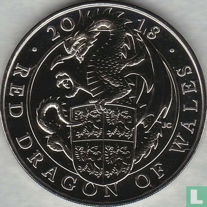 United Kingdom 5 pounds 2018 "Red Dragon of Wales" - Image 1