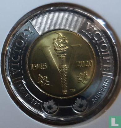 Kanada 2 Dollar 2020 (ungefärbte) "75 years of the end of World War II" - Bild 1