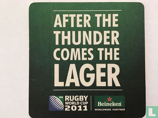 This is the game After the thunder comes the lager Rugby - Bild 1