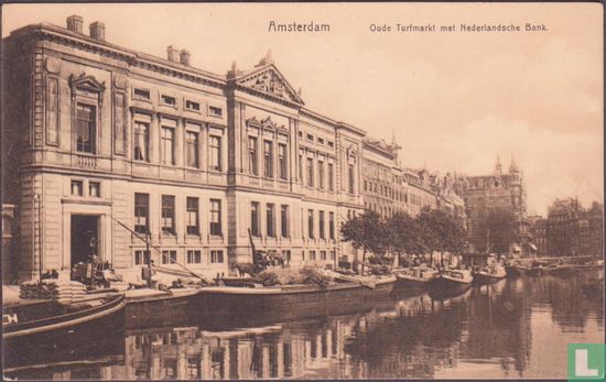 Oude Turfmarkt met Nederlandsche Bank.