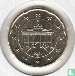 Germany 20 cent 2021 (G) - Image 1