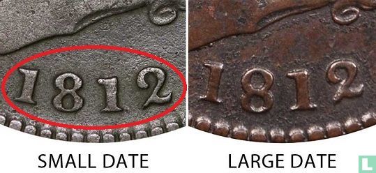 États-Unis 1 cent 1812 (petite date) - Image 3
