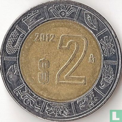 Mexique 2 pesos 2012 - Image 1