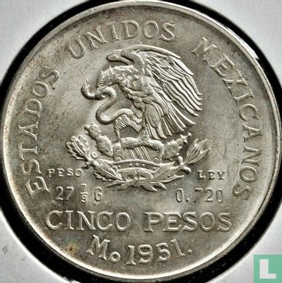 Mexico 5 pesos 1951 - Afbeelding 1