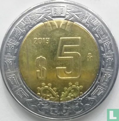Mexico 5 pesos 2019 - Afbeelding 1