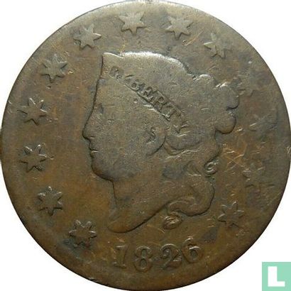 United States 1 cent 1826 (1826/25) - Image 1